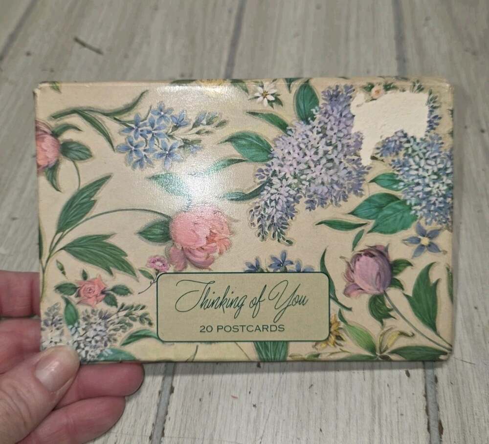 Vtg 1990 Avon Thinking Of You Bird Flowers Post Cards And Envelopes Beautiful